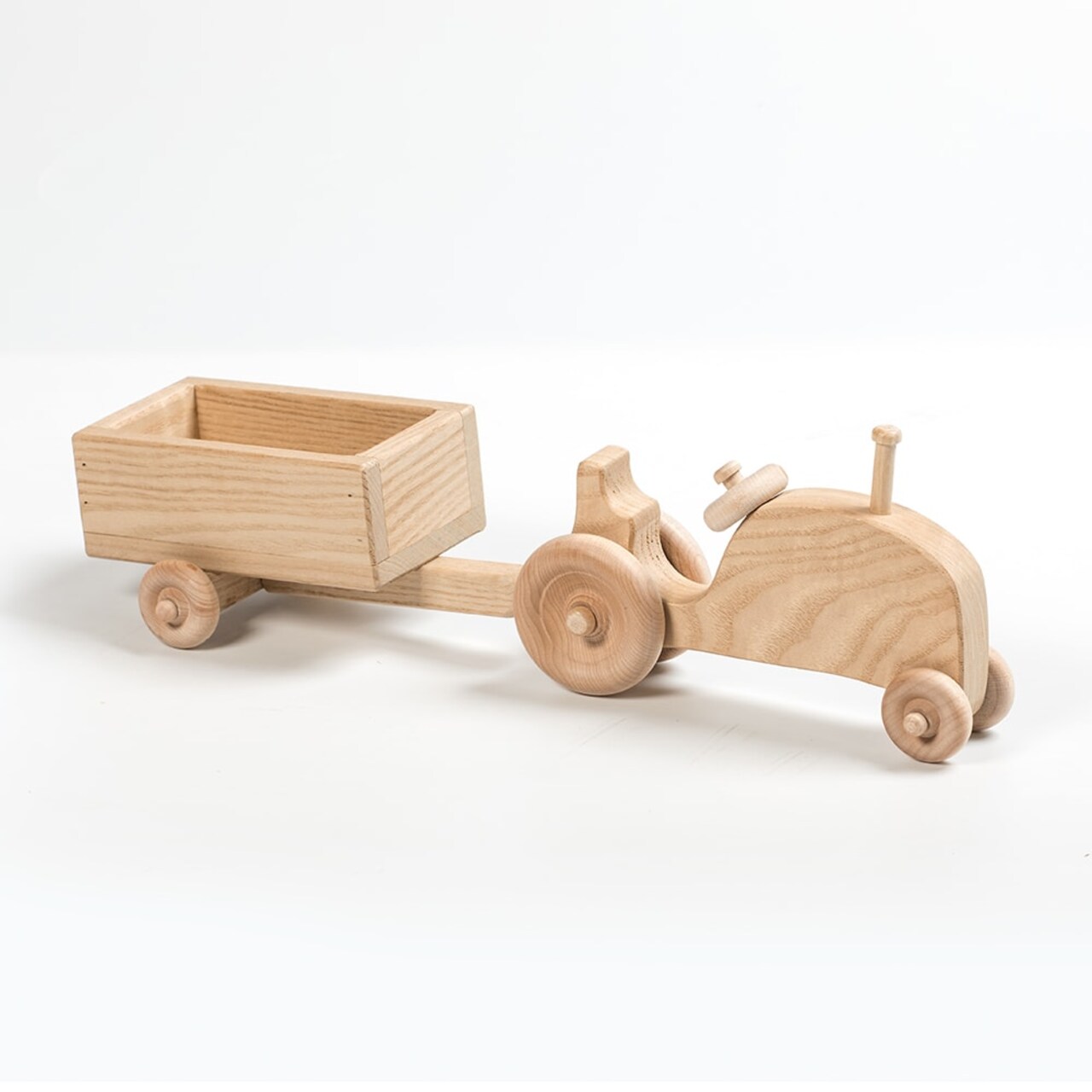 Eli & Mattie Amish Made Handcrafted Child Tractor and Trailer Toy Set